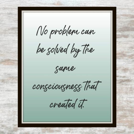Albert Einstein Quotes : No problem can be solved by the same